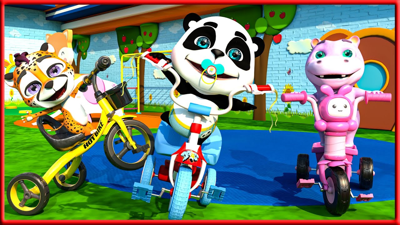 Ride a Bike Song Let's Ride Bikes + More Nursery Rhymes & Kids Songs Baby Panda Nursery