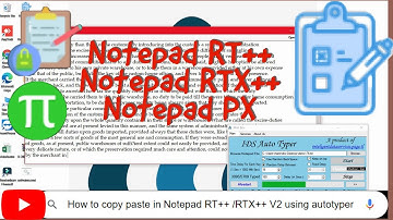 Notepad RT++ / RTX++ / PX / Blend Notepad automatic typing using IDS autotyper .xtt .rtx .px #rt