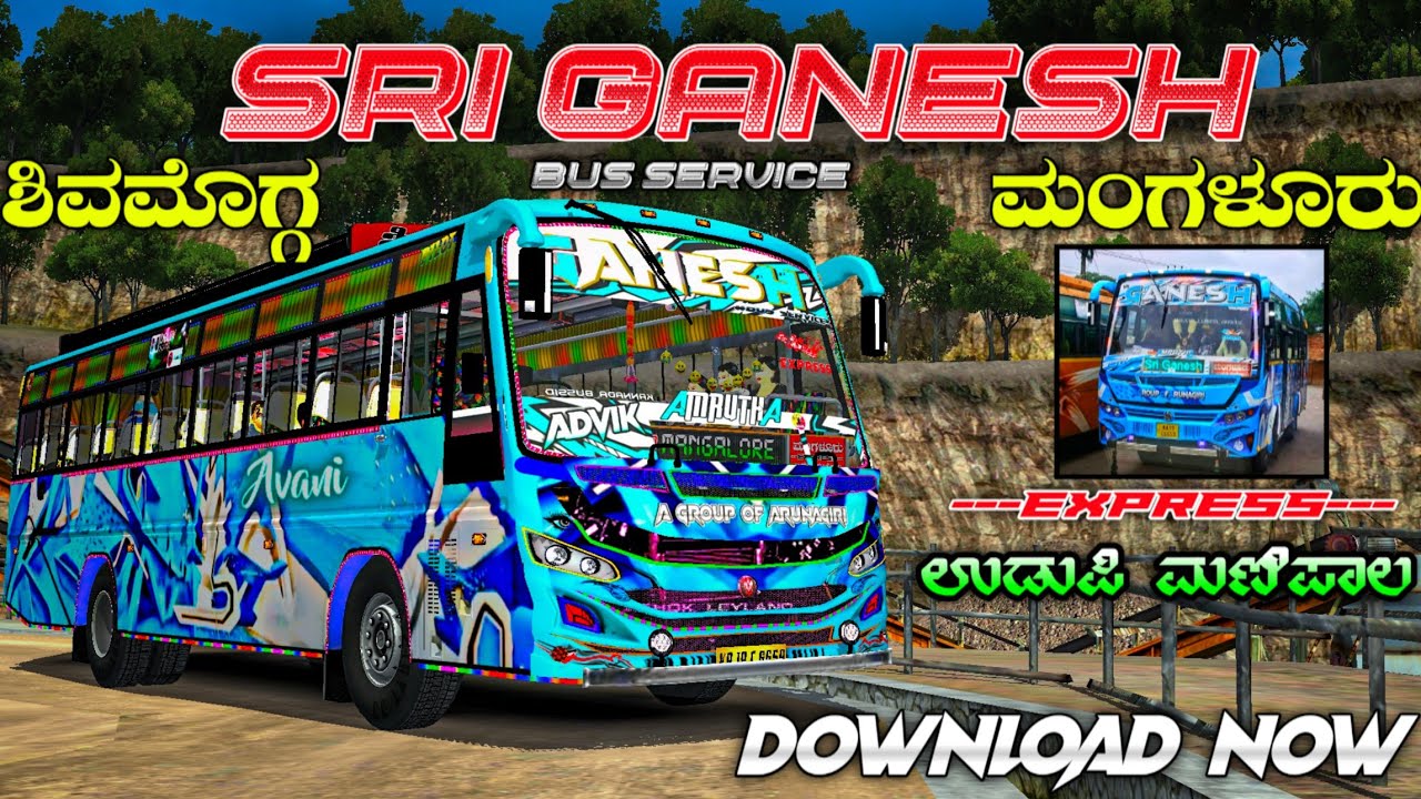 𝗦𝗥𝗜 𝗚𝗔𝗡𝗘𝗦𝗛🩵 Karnataka private bus livery released for bussid, ka pvt bus download now