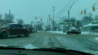 Winter Driving Through Jackson Michigan 2018