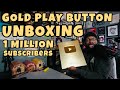 IT’S HERE!! 1 MILLION SUBSCRIBERS GOLD PLAY BUTTON UNBOXING