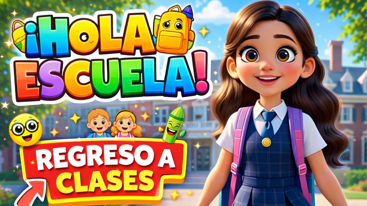🎒 ¡Hola Escuela! 🎶 Canción del Regreso a Clases para Niños | Fin de Vacaciones 👧🧒