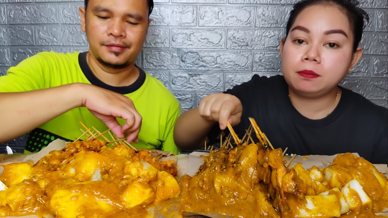 sate padang 4 bungkus challenge  Mukbang