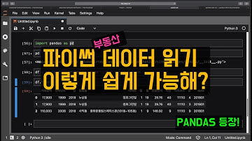 [Chapter #2] 2.파이썬 데이터 읽기, 이렇게 쉽게 가능해? 판다스(Pandas)의 등장! 사용하기전에 알면 좋은 방법론! (부동산 데이터 제공!)
