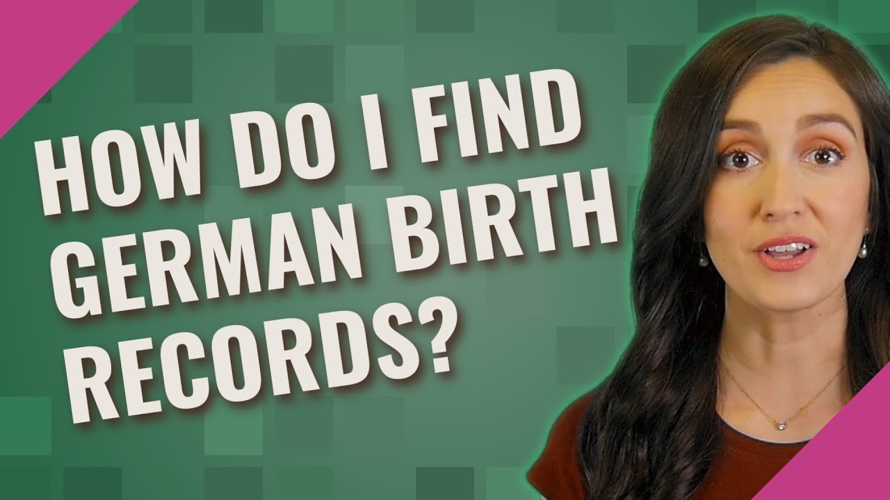 How do I find German birth records? YouTube