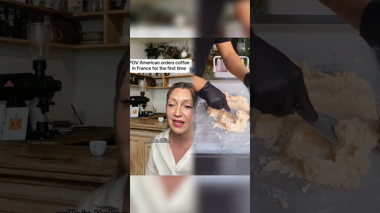 POV American orders coffee in France for the first time 