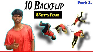 Best Top 10 Easiest Flips - Anyone can do it 🔥 | 10 Backflip Version @FlipperRajuMunda