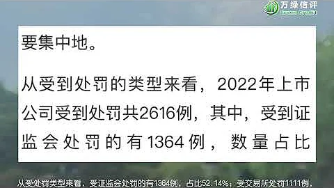 【ESG风险播报】信息披露监管力度加强，2022年中国共1072家上市公司违规 - 天天要闻