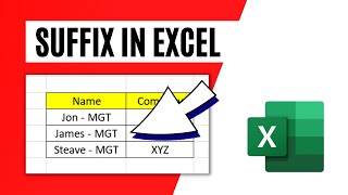 How to Add Suffix In Microsoft Excel