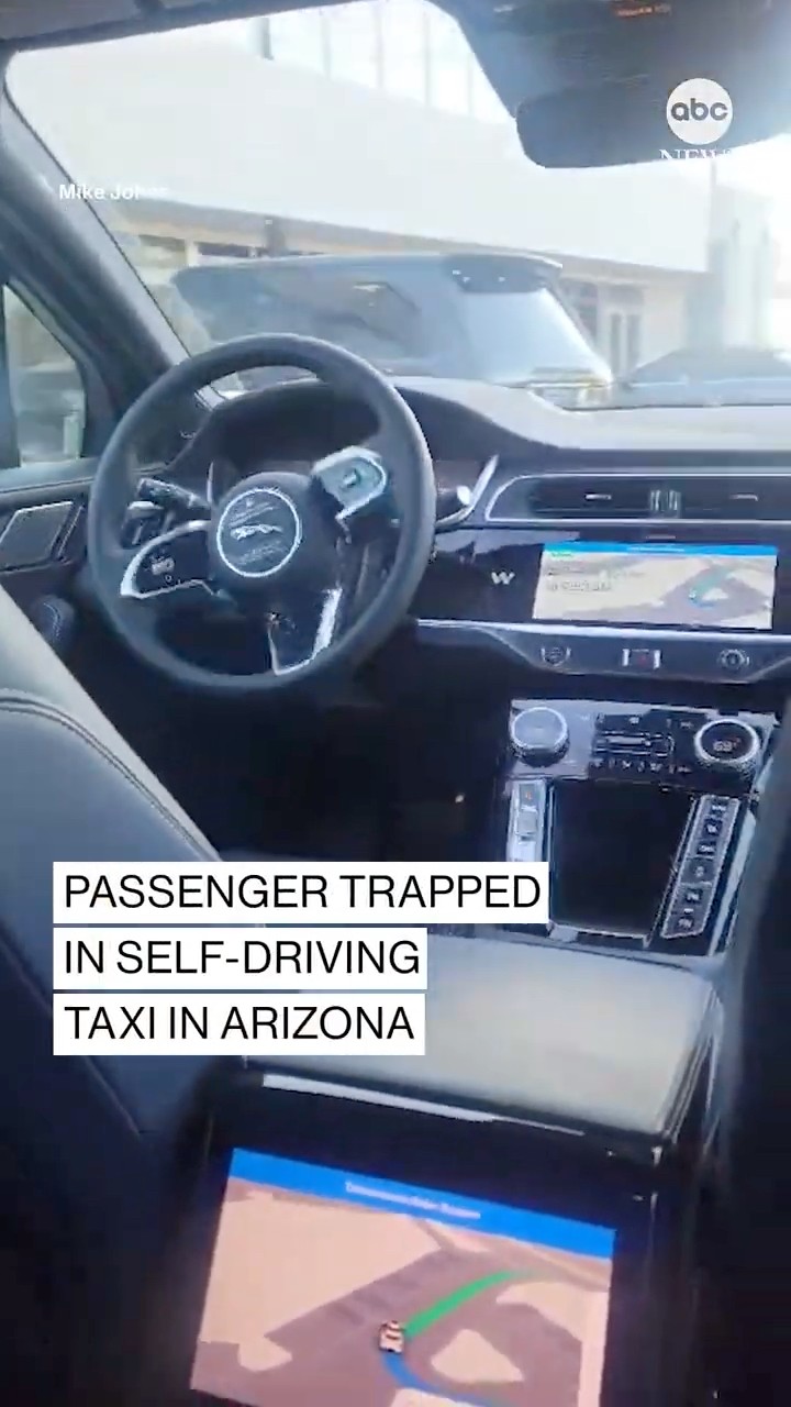 Passenger trapped in self-driving taxi in Arizona