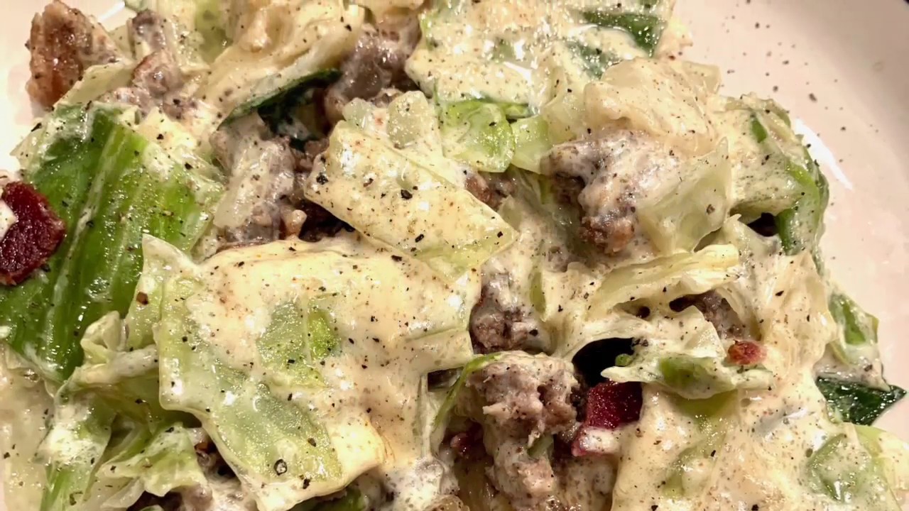 Low Carb Creamed Cabbage Ground Beef Casserole Recipe