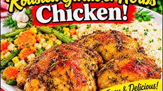 Roasted Garlic & Herbs Chicken Dinner! Quick & Delicious Meal