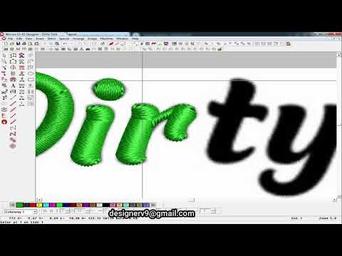 Digitizing simple logo in Wilcom ES embroidery software