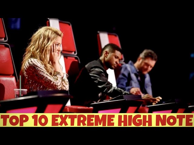 TOP 10 MIND BLOWING HIGH NOTES IN THE VOICE |THE X FACTOR |GOT TALENT (Part 2) class=