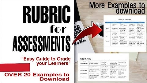 How to Make RUBRIC for Assessments | Over 20 different Examples to Download
