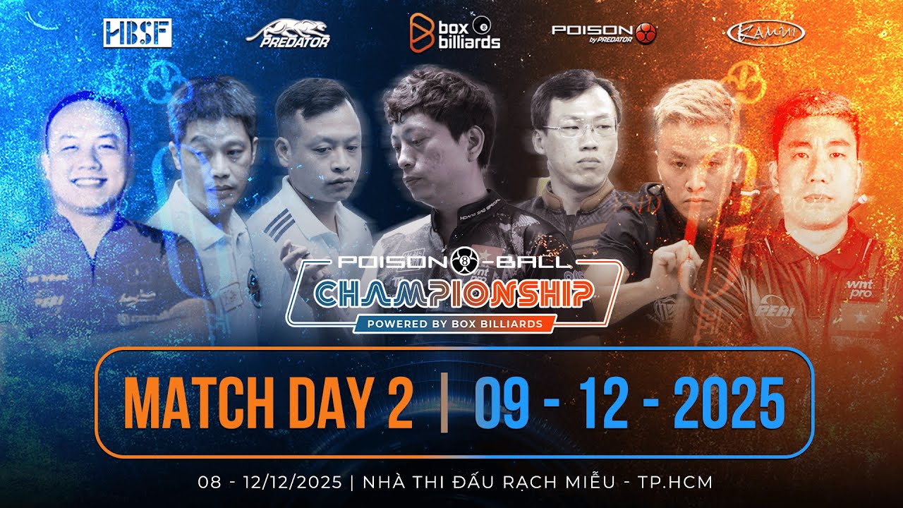 POISON 8-BALL CHAMPIONSHIP POWERED | CHU VIỆT HOÀNG - TẠ VĂN LINH | RACE TO 8 | DAY 2