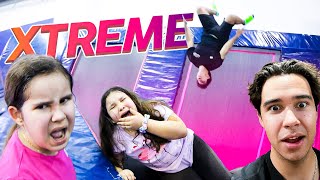 I TOOK MY LITTLE SISTERS TO A TRAMPOLINE PARK!!