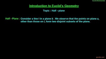 Half - plane | Introduction to Euclid