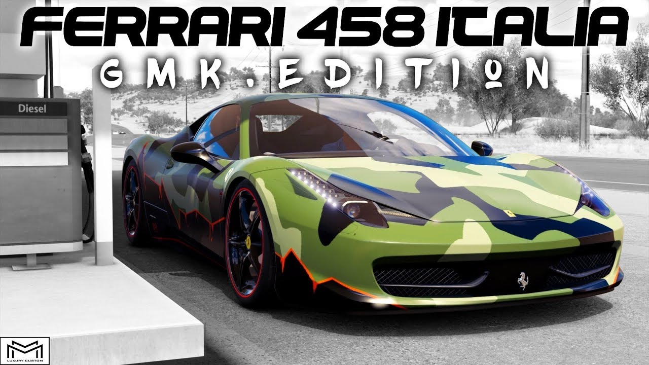 Forza Horizon 3 - Ferrari 458 Italia "CAMO GMK" - YouTube