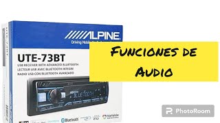 Funciones de Audio Alpine UTE-73BT screenshot 5