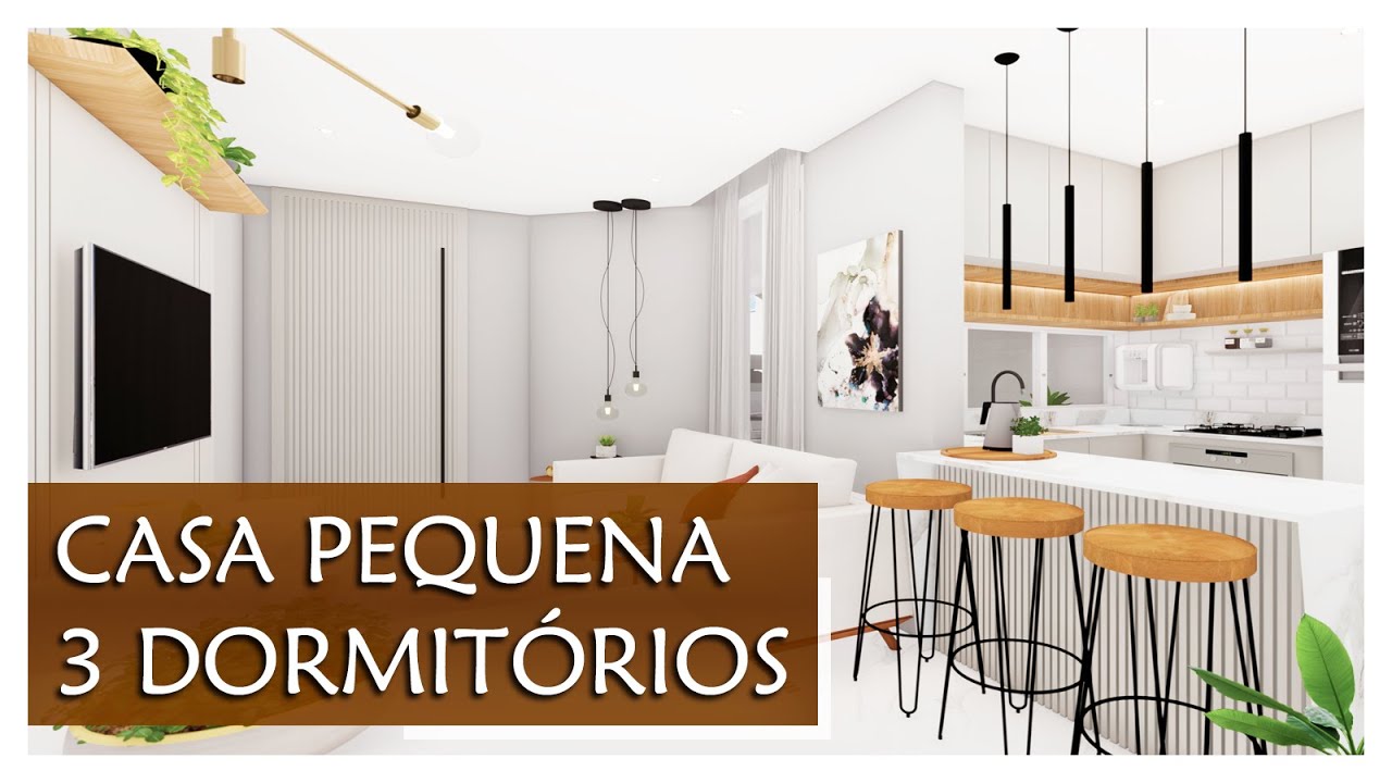 CASA PEQUENA - 03 QUARTOS | 100 m² - Terreno 5x25