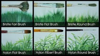 How to Paint Grasses Using Different Brushes by JM Lisondra