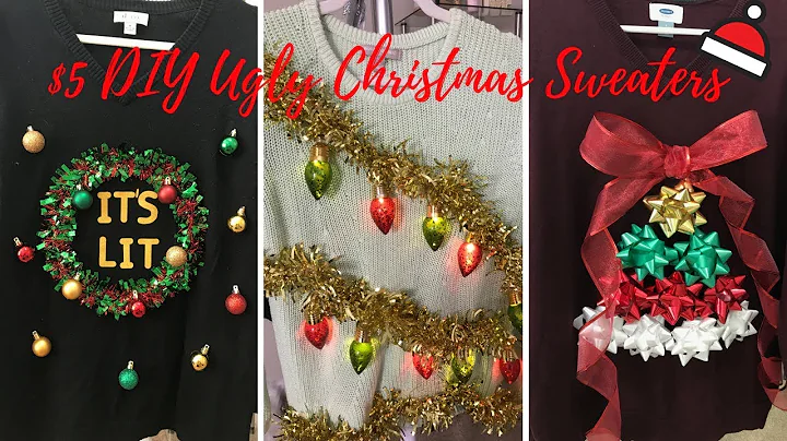 $5 EASY DIY UGLY CHRISTMAS SWEATERS (6 STYLES)