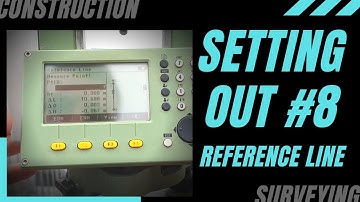 SETTING OUT - How to use a Total Station REFERENCE LINE program.Step by step guide on EDM ref. line.