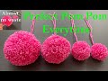 How to make a Perfect Pom Pom every time with almost no waste | पोम पोम कैसे बनाये como fazer pompom