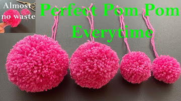 How to make a Perfect Pom Pom every time with almost no waste | पोम पोम कैसे बनाये como fazer pompom