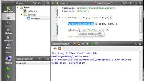 C   Qt 02   hello world