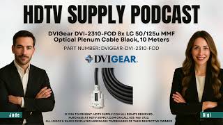 DVIGear DVI-2310-FOD 8x LC 50/125u MMF Optical Plenum Cable Black, 10 Meters