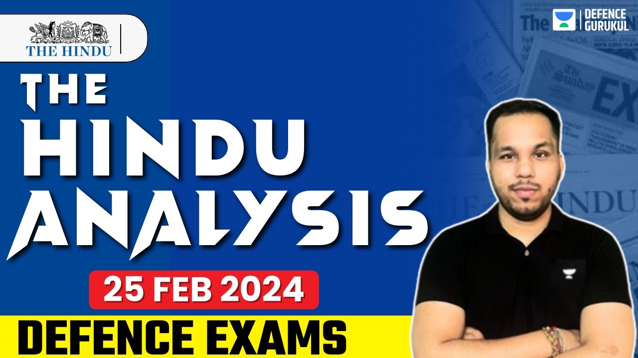 Daily Newspaper Analysis | 25 Feb'24 | The Hindu & The Indian Express ...