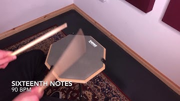 Beginners Drum Lesson - Sixteenth Notes @90BPM