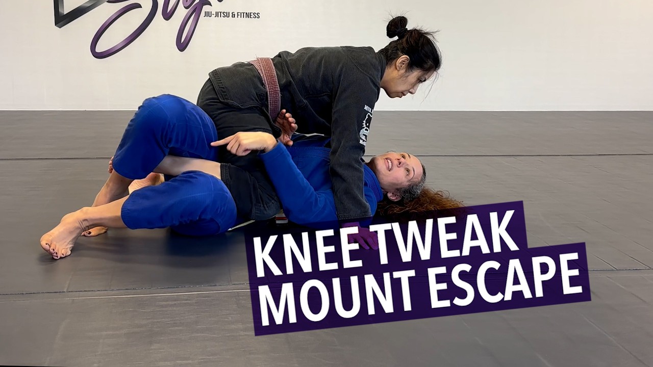 Knee Tweak Mount Escape ⚡️ Jiu Jitsu w/ Jen Z - YouTube