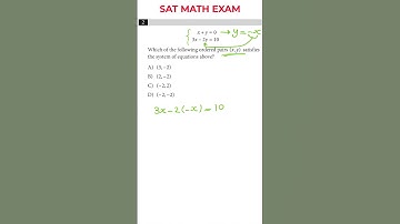 SAT Math Exam - No Calculator - Test 2 | Official | Question 2 - 2nd Solution