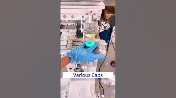 Print on the various caps with half-automatic pad printing machine.