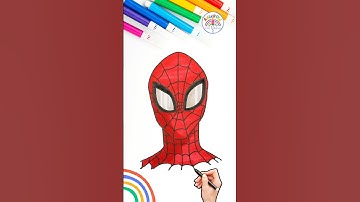 How to Draw Spiderman | Draw Spiderman Easy Tutorial 🌈🕸 #draw #shorts #spiderman #viral