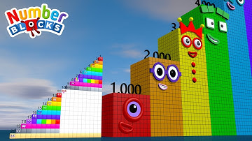 Looking for Numberblocks Step Squad 20 to 1 vs 1000 to 10,000 HUGE Standing Tall Numbers Pattern