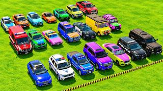 TRANSPORTING CARS, AMBULANCE, POLICE CARS, FIRE TRUCK OF COLORS! WITH TRUCKS! - FS 22