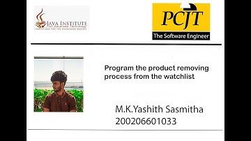 Program the product removing process from the watchlist