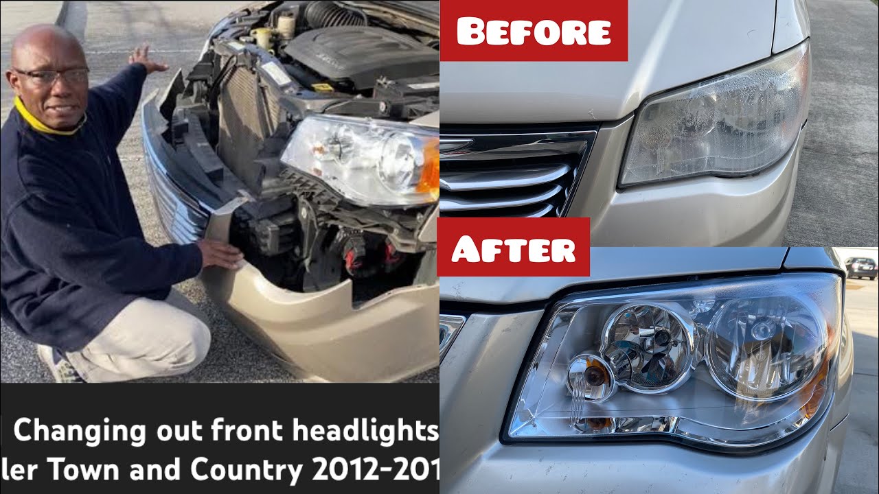 PT 2 Changing out front headlights Installation Chrysler Town and