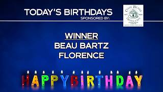 Birthday Club Winner 8-24-26