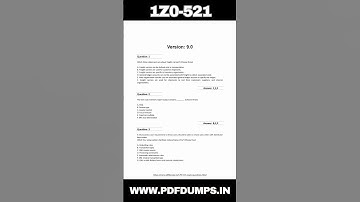 1Z0-521 Exam Questions & Practice Tests - Free Download