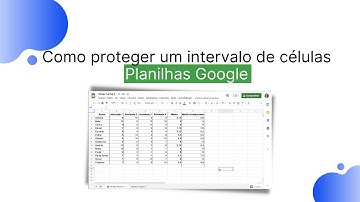 Como proteger um intervalo de células de uma planilha | Planilhas Google