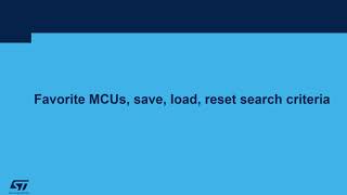 STM32CubeMX: MCU Finder tips