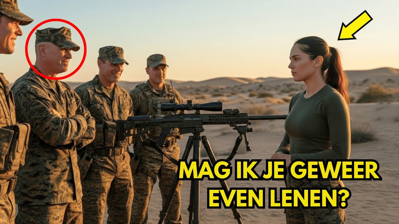 Mag ik je geweer even lenen — Marinescherpschutters faalden; zij raakte 100 doelen in één keer