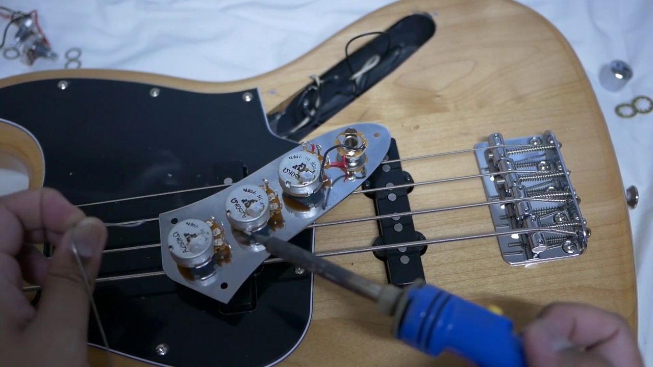 เทคนิค การ บัดกรี Update เปลี่ยน Pot Jazz Bass และเทคนิคการบัดกรีวงจรกีต้าร์