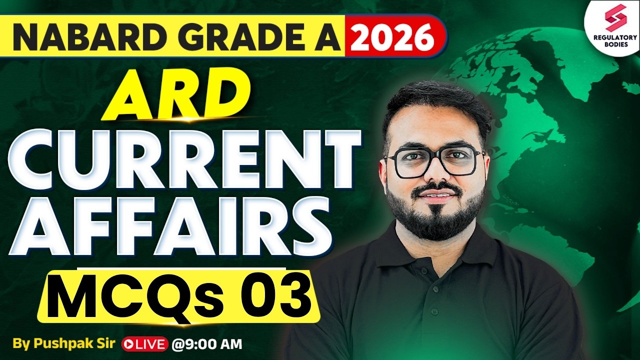 ARD Current Affairs for  NABARD Grade A 2026 | NABARD Grade A ARD Preparation MCQs | Pushpak Sir #2