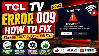 How to Fix TCL TV Error 009 (2026) 📺 Easy Internet Connection Fix!